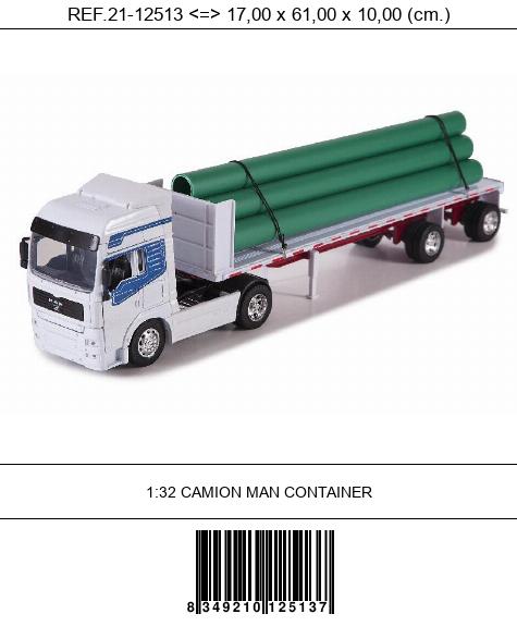 1:32 CAMION MAN CONTAINER