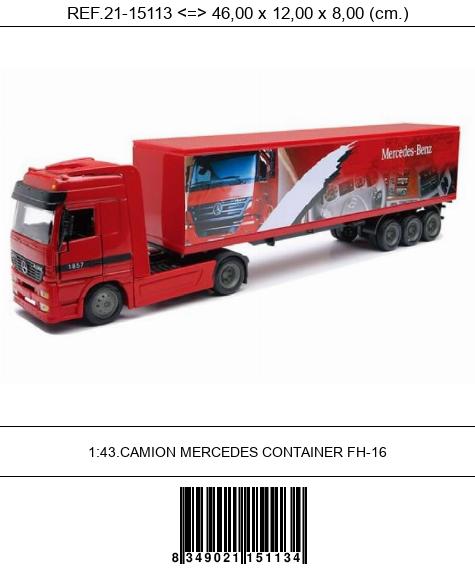 1:43.CAMION MERCEDES CONTAINER FH-16