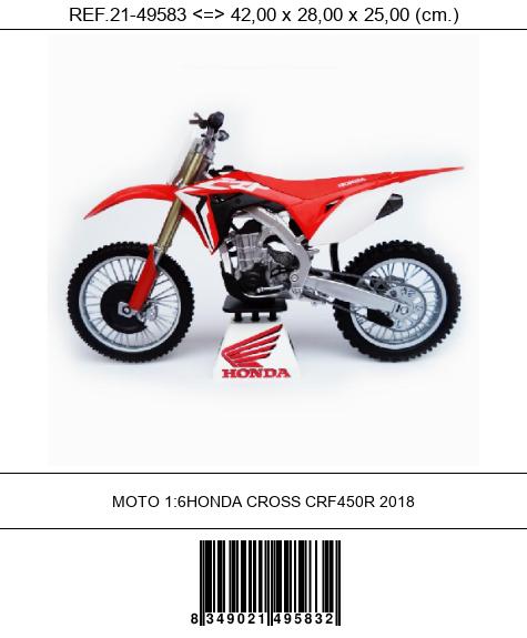 MOTO 1:6HONDA CROSS CRF450R 2018