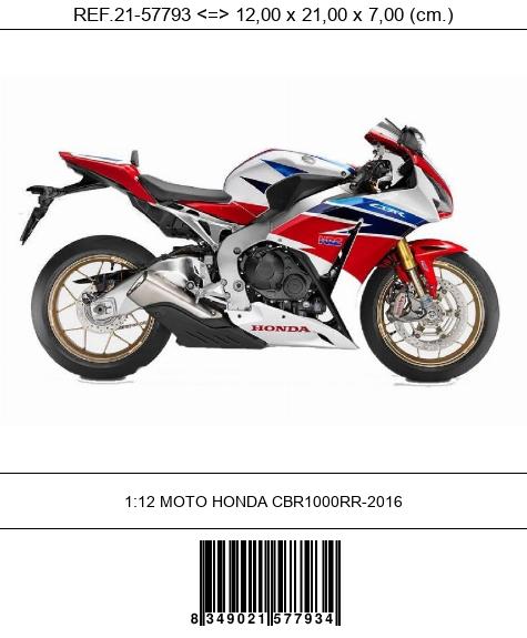 1:12 MOTO HONDA CBR1000RR-2016