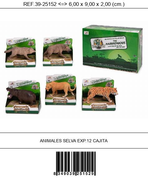 ANIMALES SELVA EXP.12 CAJITA