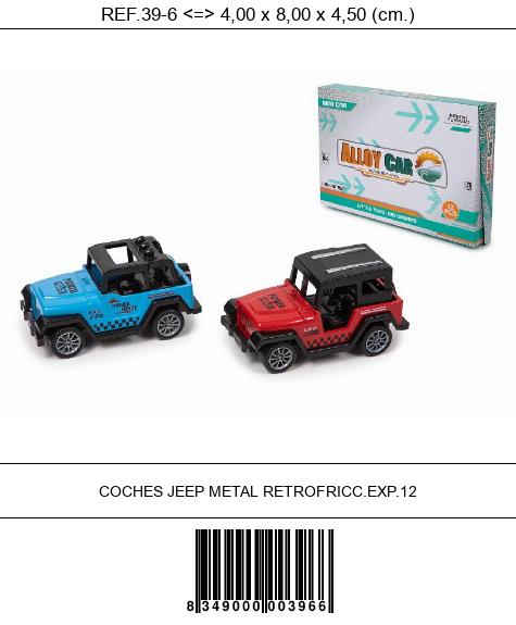 COCHES JEEP METAL RETROFRICC.EXP.12