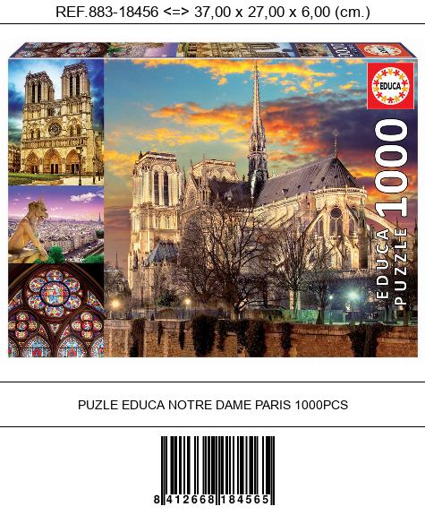 PUZLE EDUCA NOTRE DAME PARIS 1000PCS