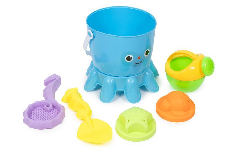 CUBO PLAYA PULPO 2 COLORES REGADERA RED