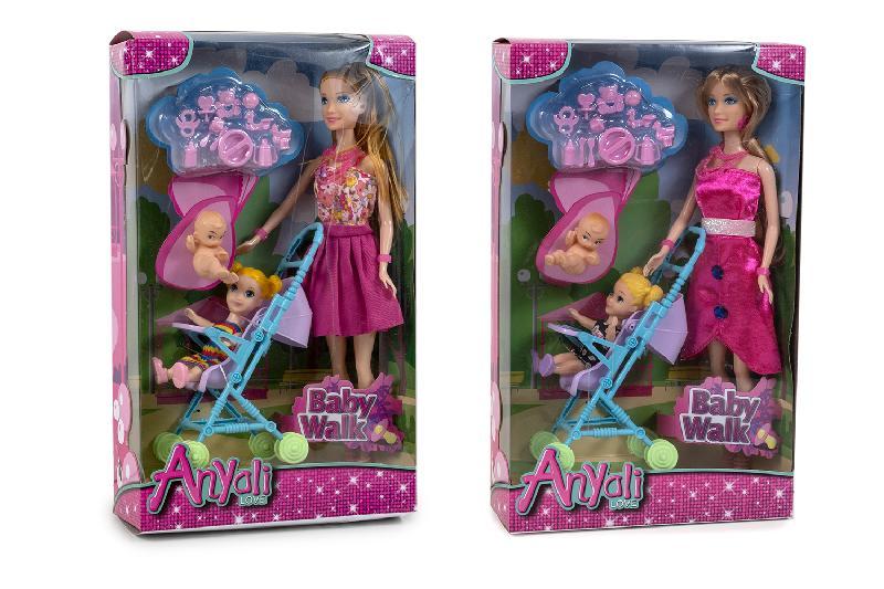 MUÑECA CARRITO NIÑA Y BEBE 2 MODELOS CAJ