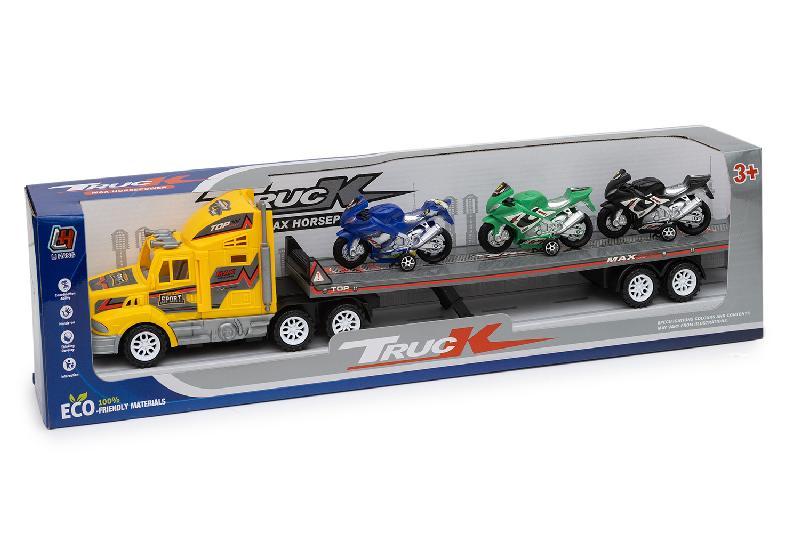 CAMION REMOLQUE 3 MOTOS CAJA