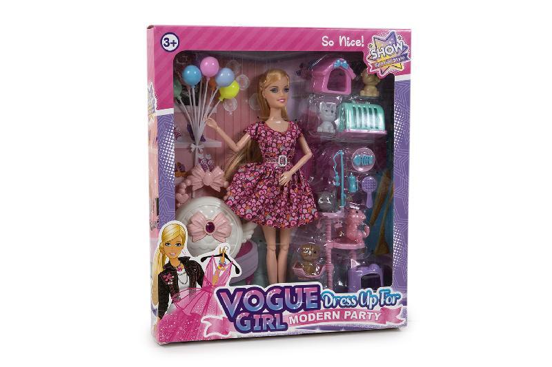 MUÑECA CON ANIMALES Y ACCESORIOS  CAJA