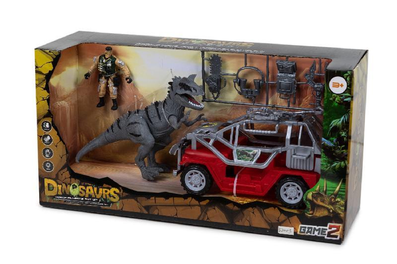 CONJUNTO DINOSAURIO COCHE CAJA