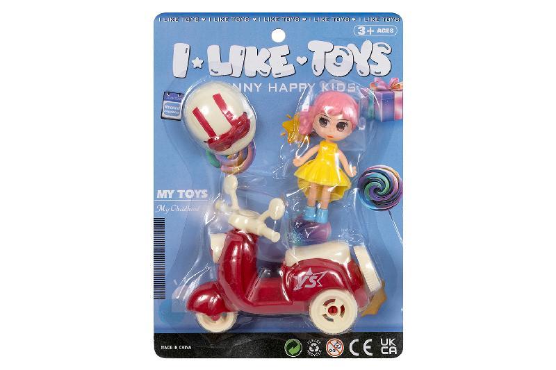 MUÑECA MOTO+CASCO EN BLISTER