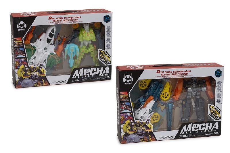 ROBOT TRANSFORMABLE 2 MODELOS CAJA