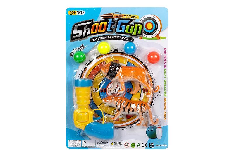 PISTOLA LANZA 4 BOLAS LEON-TIGRE BLISTER