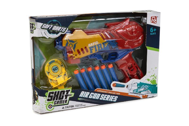 PISTOLA LANZA 6 DARDOS CAJA