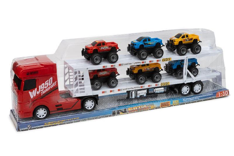 CAMION REMOLQUE 6 COCHES 4X4 BURBUJA