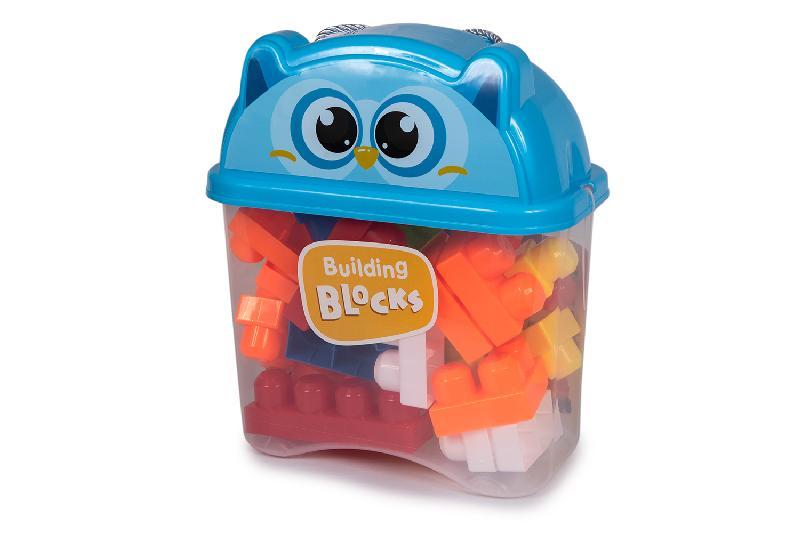 BLOCKS CONSTRUCCION BUHO AZUL  35 PCS