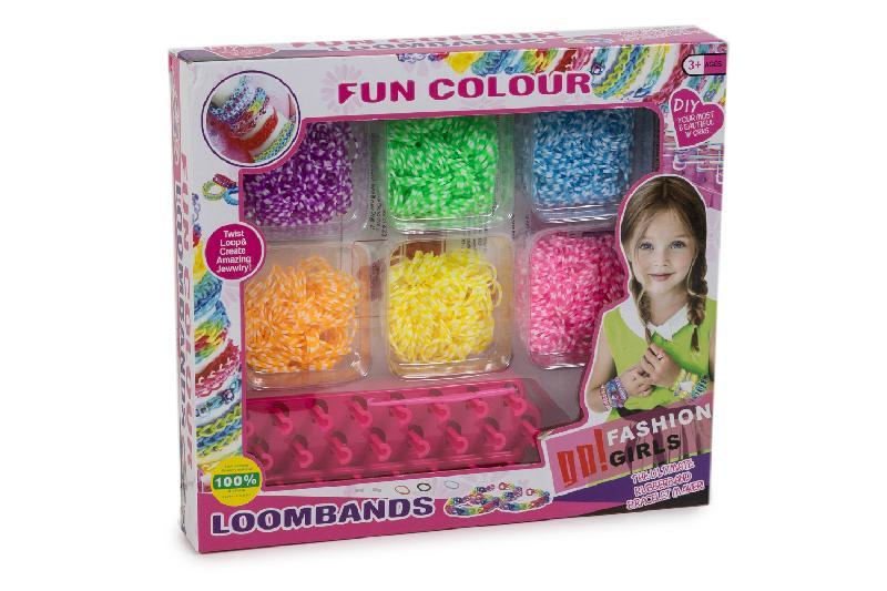 CREA PULSERAS GOMA 6 COLORES CAJA