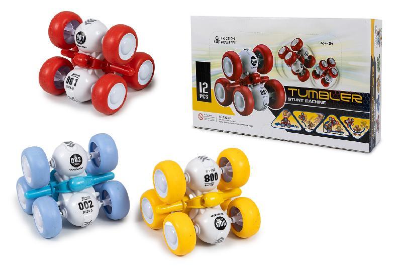 COCHE FRICCION 6 RUEDAS 4 COLORES EXP.12