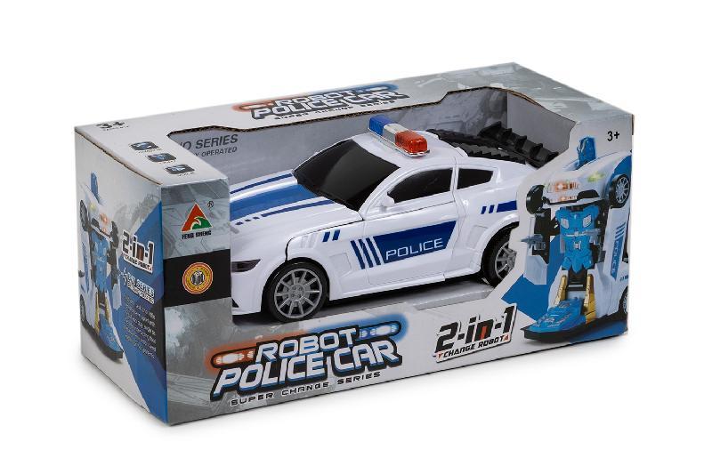 COCHE POLICIA TRANSFORMABLE LUZ SONIDO