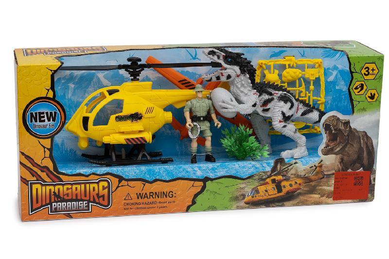 CONJUNTO DINOSAURIO HELICOPTERO ACCE