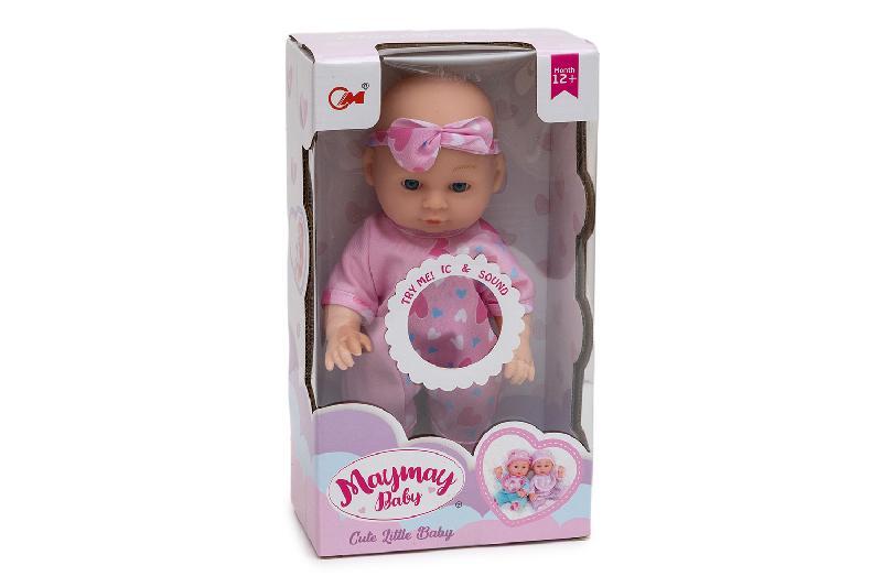 MUÑECO BEBE SONIDO 2 COLORES CAJA