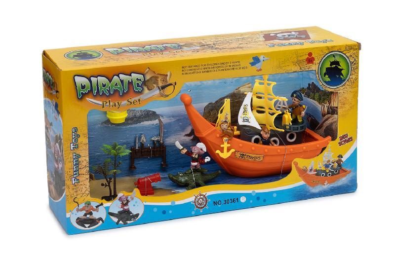 CONJUNTO BARCO PIRATA ACCESORIOS CAJA