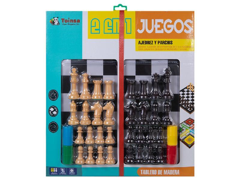 JUEGO PARCHIS-AJEDREZ FICHAS 40 cm