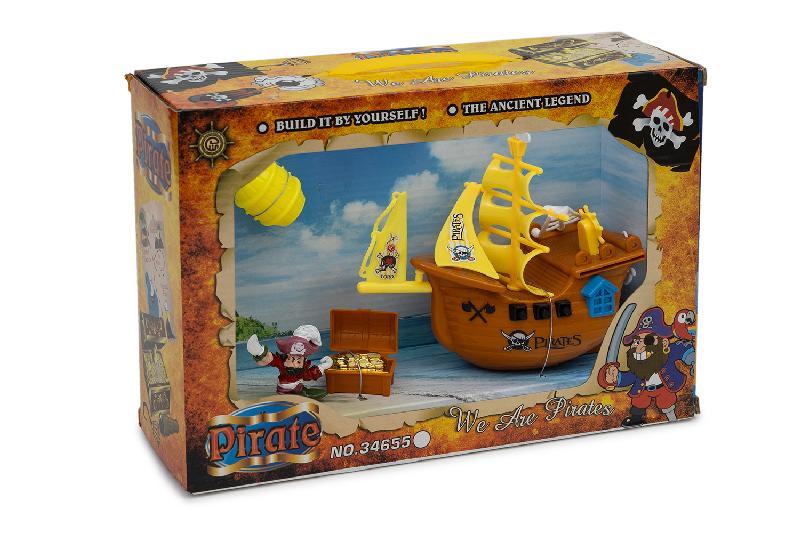 CONJUNTO BARCO PIRATA ACCESORIOS CAJA