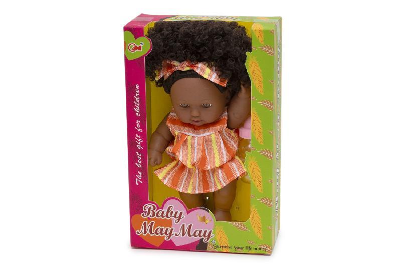 MUÑECA NEGRITA BIBERON CHUPETE CAJA