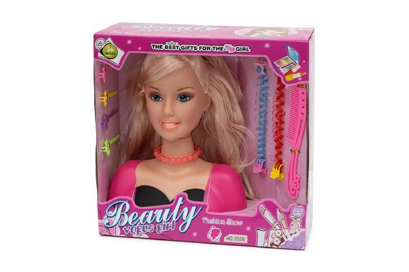 CABEZA MUÑECA PEINE ACCESORIOS CAJA