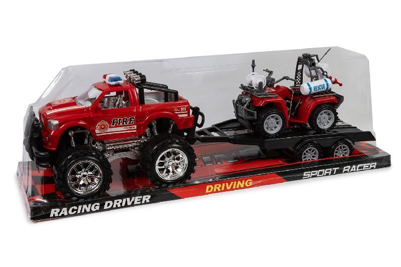 COCHE BOMBEROS REMOLQUE MOTO QUAD BURBUJ
