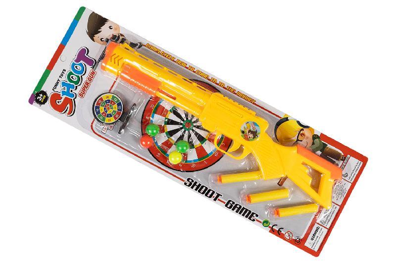 PISTOLA LANZA DARDOS 3 BOLAS 4 BLISTER