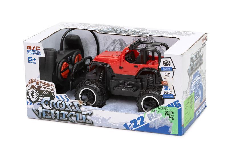 COCHE JEEP R/C 4 CANALES 2 COLORES  CAJA