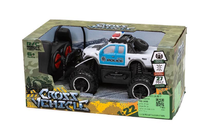 COCHE 4X4 POLICIA R/C 4 CANALES CAJA