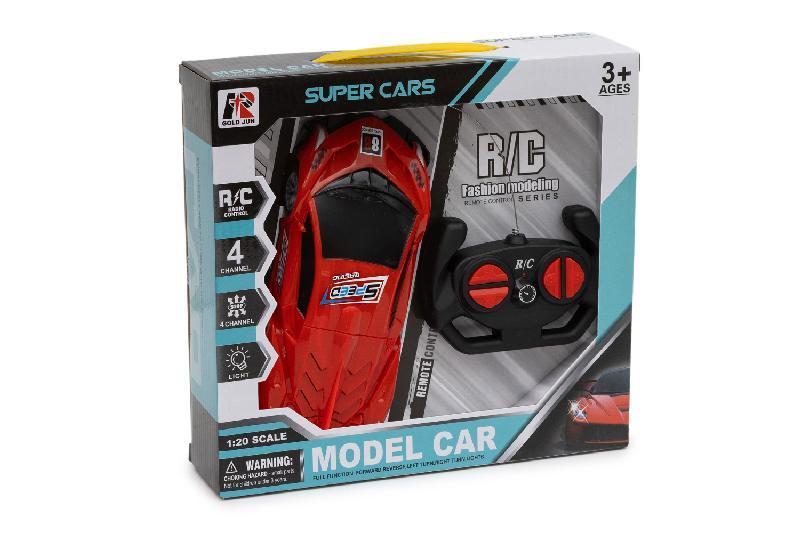 COCHE DEPORTIVO 1:20 R/C 4 CANALES LUZ