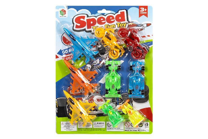 CONJUNTO VEHICULOS 9PCS COLORES BLISTER