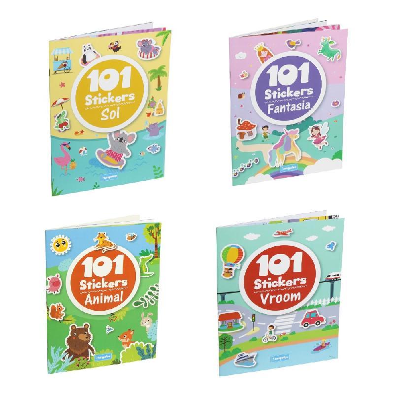 LIBRO COLOREAR Y PEGATINAS 101 - 24PGS