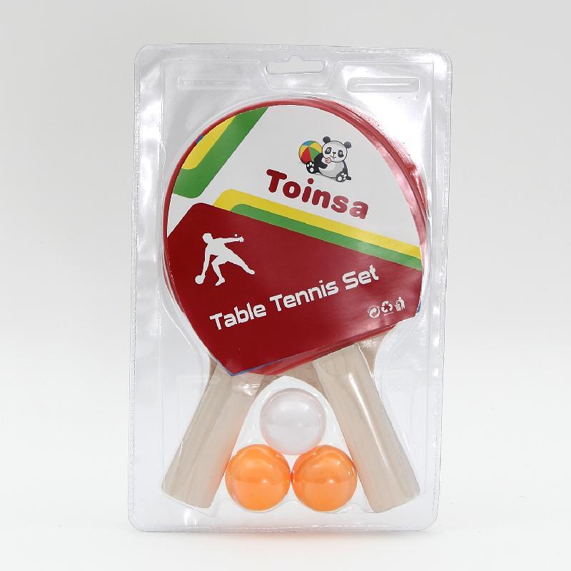 RAQUETA PING PONG 3 PELOTAS