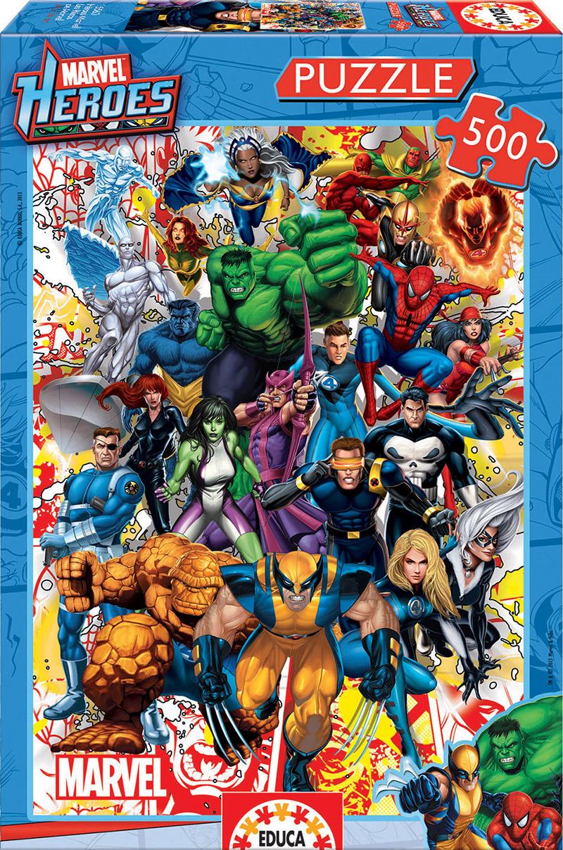 PUZLE EDUCA HEROES MARVEL  500PCS