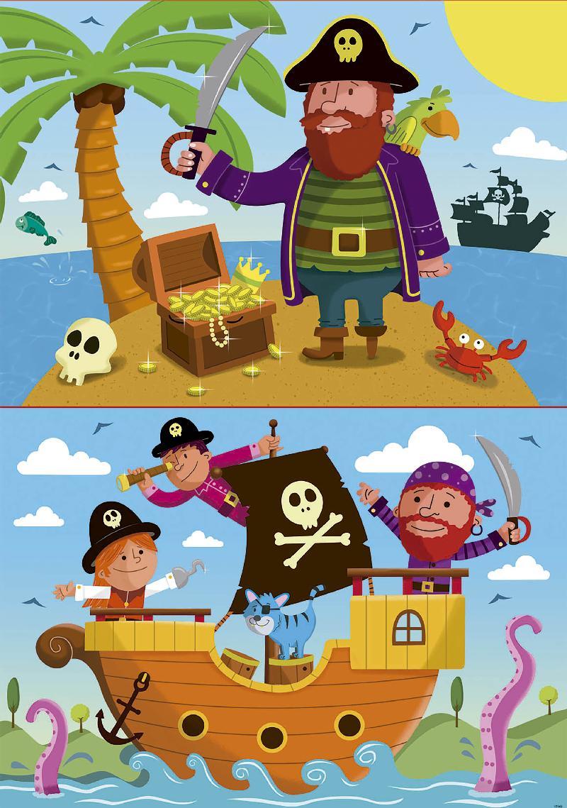 PUZLE EDUCA 2X20 PIRATAS