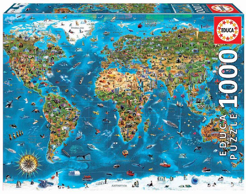 PUZLE EDUCA 1000 MARAVILLAS DEL MUNDO