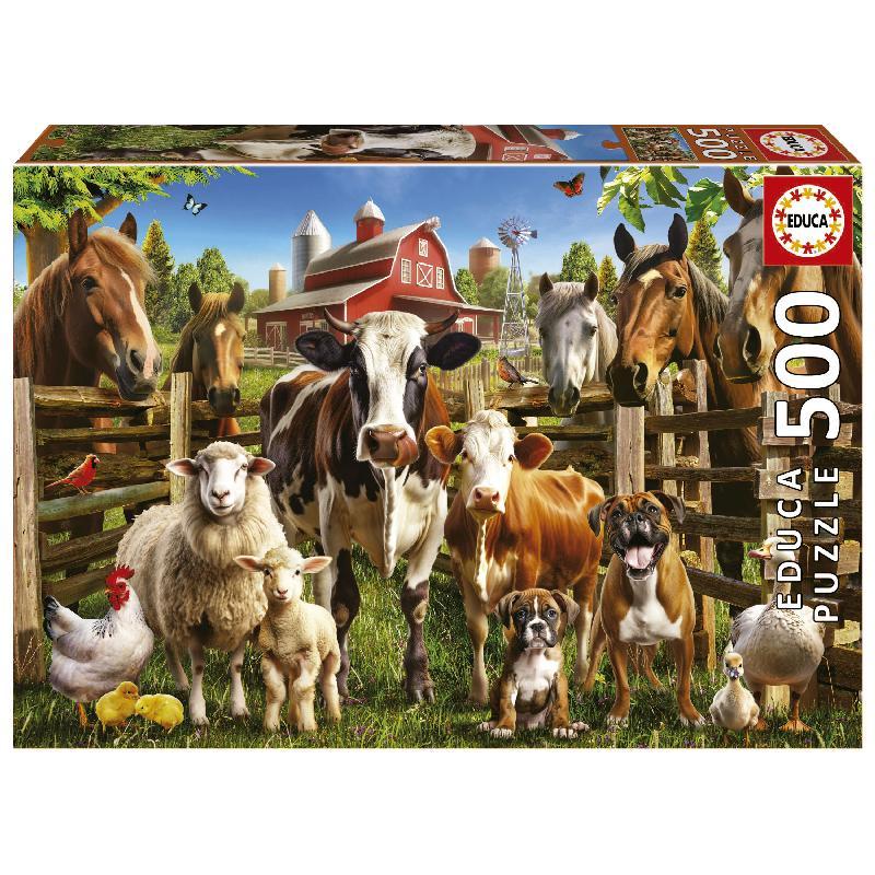 PUZLE EDUCA TRAVIESOS GRANJA 500