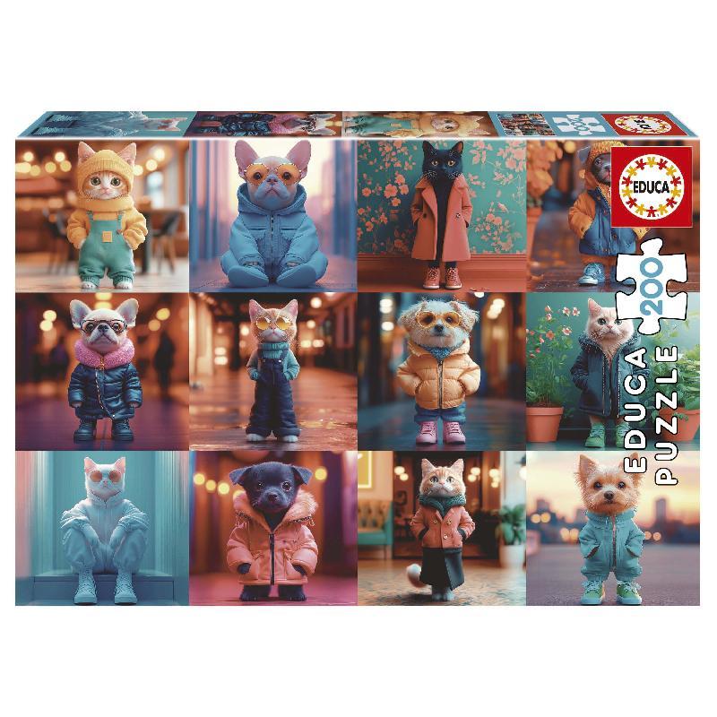 PUZLE EDUCA 200 ANIMALES FASHION