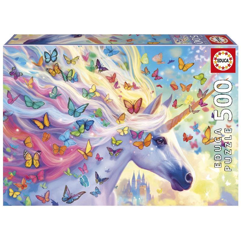 PUZLE EDUCA 500 UNICORNIO ARCOIRIS