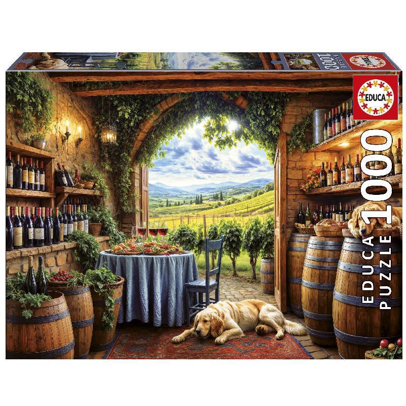 PUZLE EDUCA 1000 CANES ET VINUM