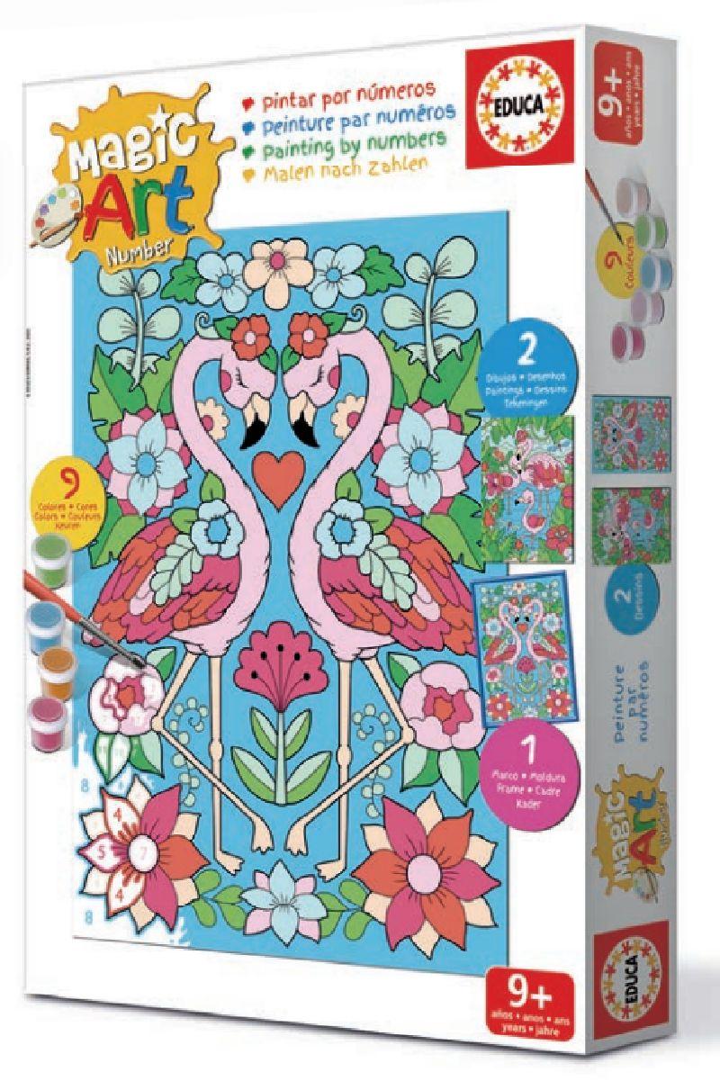 JUEGO EDUCA COLOREAR FLAMENCOS NUMEROS